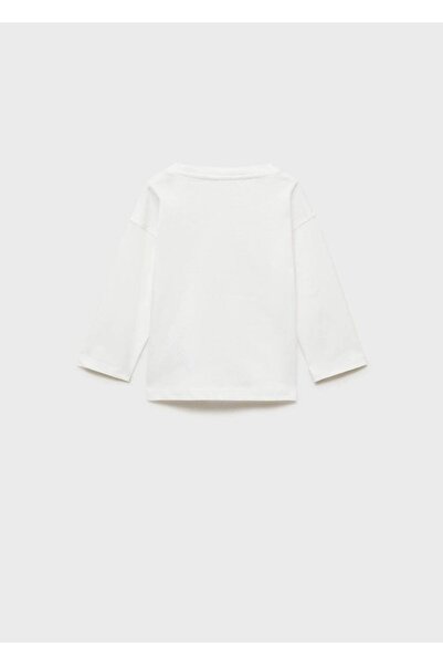 MANGO Baby Βαμβακερό μπλουζάκι με σχέδιο βάρκα