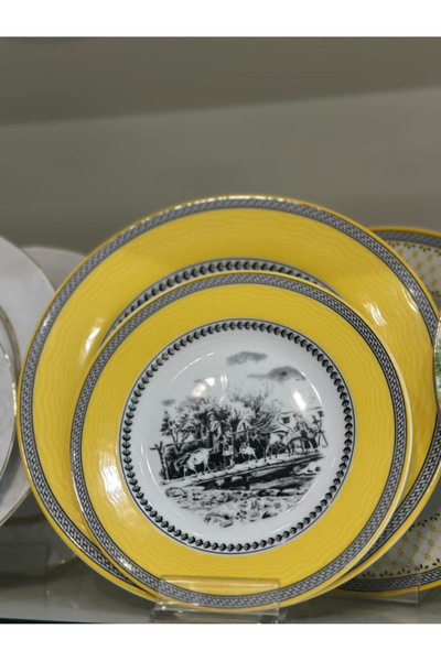 hediye ESTERHOMEDECOR 6 kişilik 28 parça porselen yemek takımı