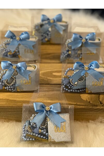 MutluAnHediyeleri Kuran Zikirmatik Tesbih Çantalı Set Mevlüt, Umre, Hac Hediyelikleri