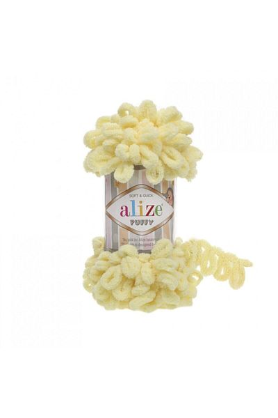 Alize Subebek 5 τεμάχια Puffy Hand Knitting Yarn Χρώμα: 13 ανοιχτό κίτρινο