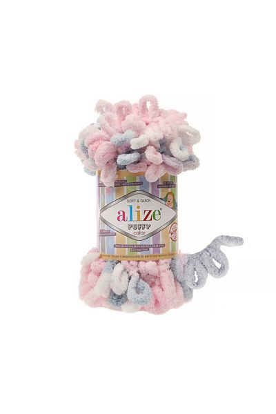 Alize Puffy Color 5864 Model Heart Pillow Baby Blanket - Hand Knitted Hand Knitted Lanyard