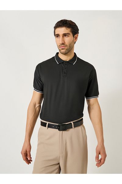Styli Regular Fit Stretchy Polo Neck T-Shirt