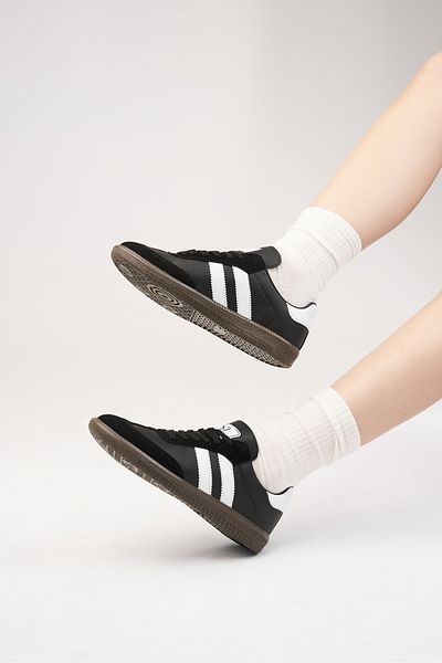SOLDOY Pantofi sport casual pentru femei, negru, alb, cu talpă ortopedică