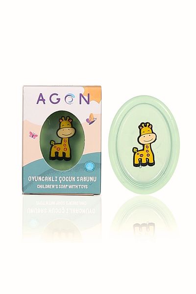 Agon Handmade Children's Soap with Toys - Apple Extract