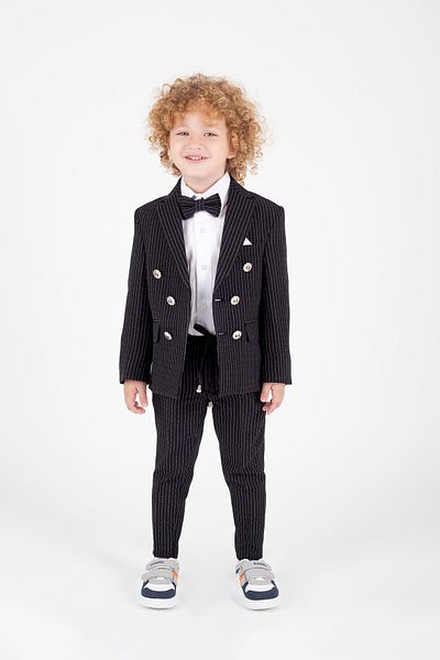 Pasur Bebe Boy's Striped Groom Suit
