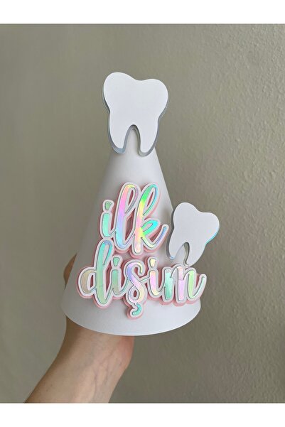 wenucapartyshop İlk Dişim Bebek Karton Parti Şapkası Diş Buğdayı Dişim Çıktı ...