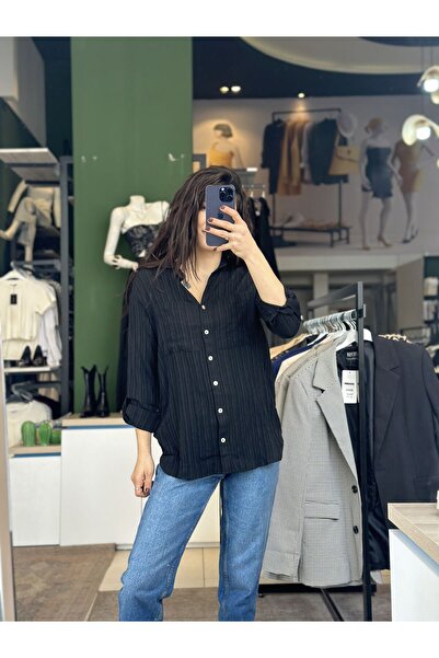 İstanbul V Yaka Gofre Gömlek