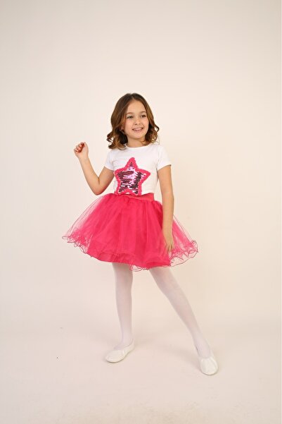 Nacar KIZ ÇOCUK 23 NİSAN GÖSTERİ T-SHİRT SADECE ÜST MODELLİ BADİ Sadece badi