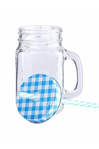 Generic Mason Jar Mug with Handle and Lid