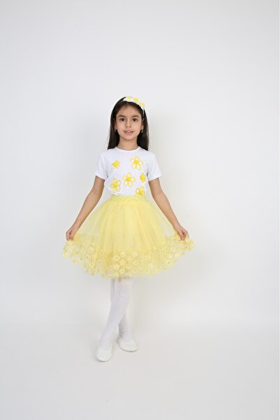 Nacar KIZ ÇOCUK 23 NİSAN GÖSTERİ T-SHİRT (yalnızca üst)