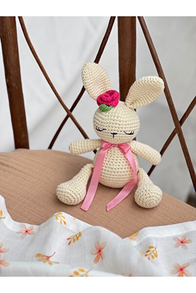 BETSY STUDIO Amigurumi Tavşan Uyku Arkadaşı Organik Örgü Oyuncak