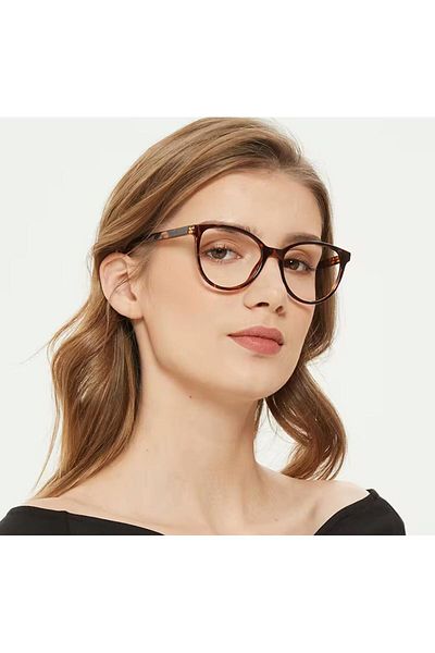 MAROVOAY Cat Eye Blue Block Glasses with Blue Light Protection Replaceable Men's Unisex Glasses