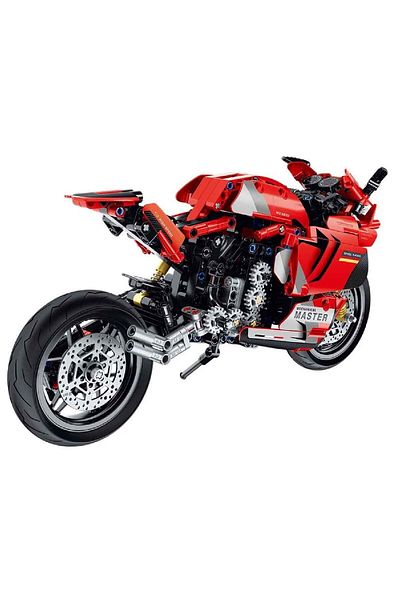 Oyuncakmatik Red Motorcycle Creative Construction Set 557 Pieces