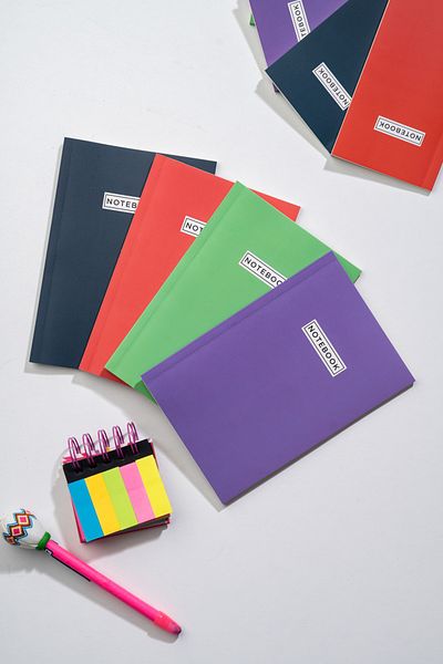 Fly Notes 13x20 cm 64 pagini Set caiet școlar fără linii - memorie, notă, fără linii