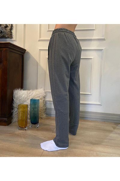DÜVEN Ανδρικό Anthracite 2 Thread Pocket Άνετο βαμβακερό Jogger Sweatpants - MG-E00114