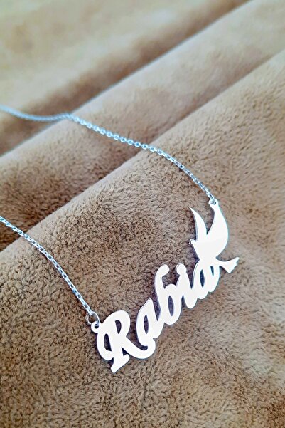 Genel Markalar 925 Ayar Gümüş Kaplama 18 Ayar Altın Kaplama Isimli Güvercin Kolye