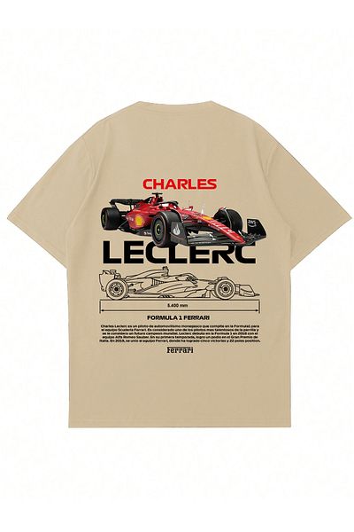 Mad&Calf Μπλουζάκι Unisex Leclerc με στάμπα με λαιμόκοψη