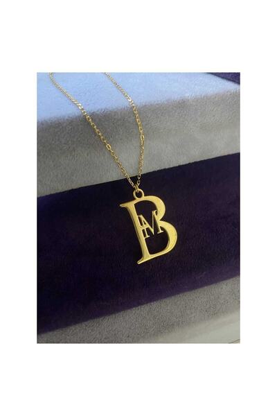 GÜMÜŞ Kişiye Özel 2 Harfli Altın Kaplama Kolye