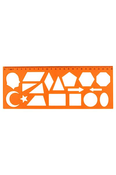 HATAS 25cm Geometric Shapes Template - Line-02285