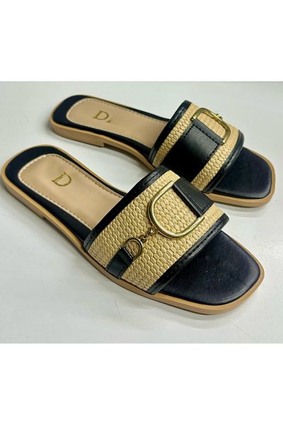 Tradinyom Casual Women's Leather Slippers, Suitable for Home and Guests, Provide a Stylish and Modern Look.