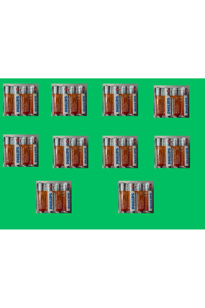 Philips 10 Paket 4'lü Kalem Pil Kalın