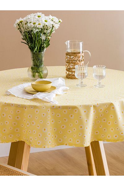 LC Waikiki Yellow Floral Table Cloth 150X150 cm