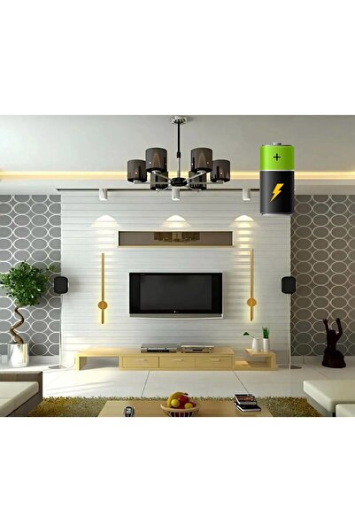 Betül Home Design Modern Dekoratif Pilli Led Duvar Aplik Eskitme 70 Cm ( 1 Adet )