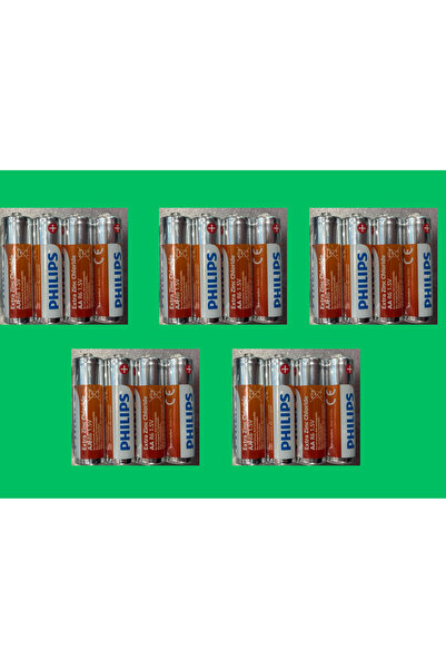 Philips 5 Paket 4'lü Kalem Pil Kalın
