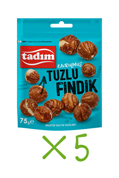 Tadım Kavrulmuş Tuzlu Fındık – Taptaze Ve Pratik Aç-bitir Paketler 5 Paket X ...