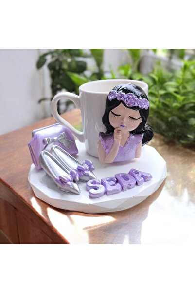 Genel Markalar Kahve Fincanı Isme Özel Tasarım Dekoratif Hediyelik Sunumluk K...