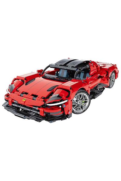 Oyuncakmatik 1:14 Im. Master Red Super Car Creative Construction Set 1131 Pieces