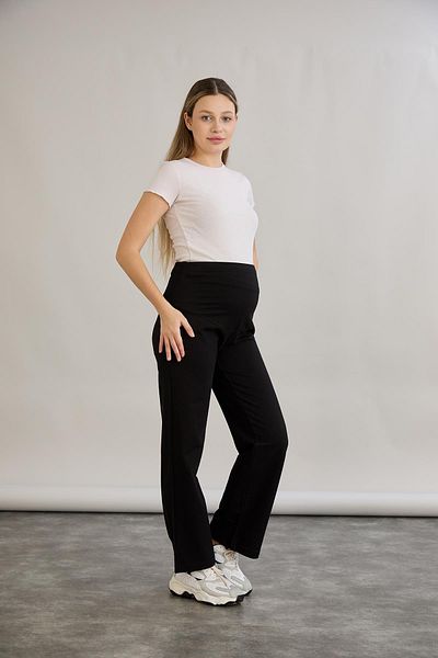 LİYACA Maternity Abdominal Banded Wide Leg Sports Trousers