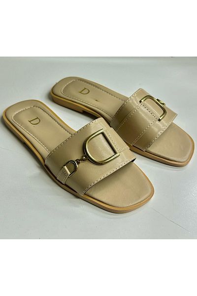 Tradinyom Casual Plain Leather Slippers – Stylish and Modernmodernsuitable for Home and Guests