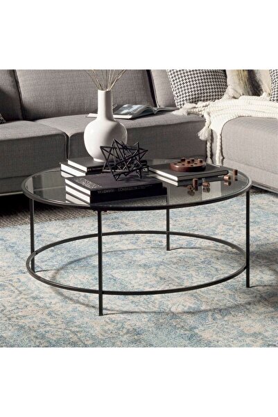 Doffo Yuvarlak Model Camlı Orta Sehpa