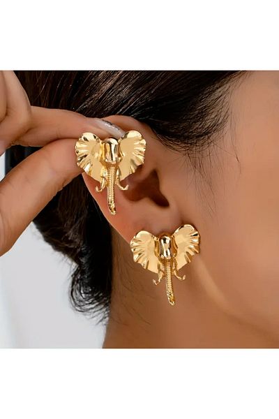 TAKİŞKO Elephant Model Earrings