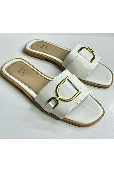 Tradinyom Casual Plain Leather Slippers – Stylish and Modernmodernsuitable for Home and Guests
