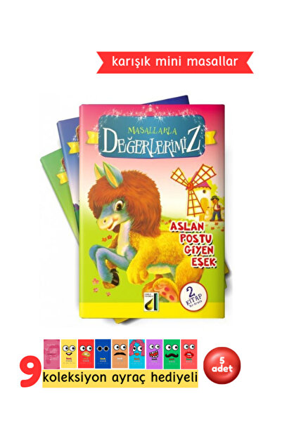 Pembe Yayınevi Okul Öncesi Değerler Eğitimine Uygun Mini Masallar 5 Kitap - K1