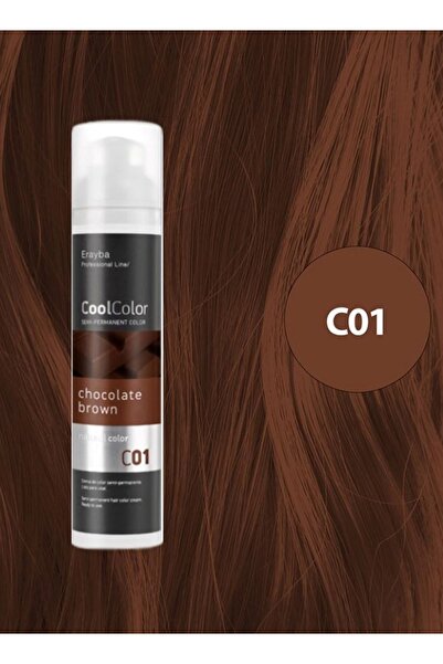 Erayba صبغة شعر مؤقته كول كولر من إيرايبا 100مل C01 لون بني شوكولاتة