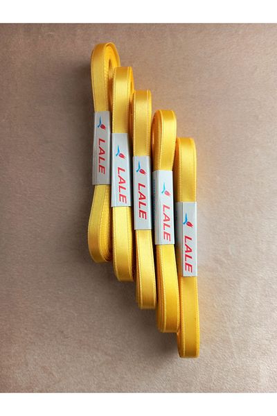 yörük tuhafiye 50 Meters Yellow Satin Ribbon - 1 cm Satin Ribbon (5 X 10 Mt)