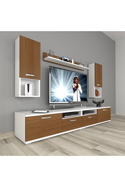 Decoraktiv Eko 5220da Mdf Tv Ünitesi Tv Sehpası - Beyaz - Ceviz