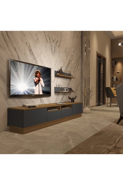 Decoraktiv Trendstyle 220rs Mdf Tv Ünitesi Tv Sehpası - Pera - Antrasit