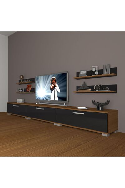 Decoraktiv Eko 270r Slm Tv Ünitesi Tv Sehpası - Ceviz - Siyah