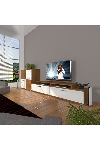 Decoraktiv Ekoflex On Slm Tv Ünitesi Tv Sehpası - Ceviz - Beyaz