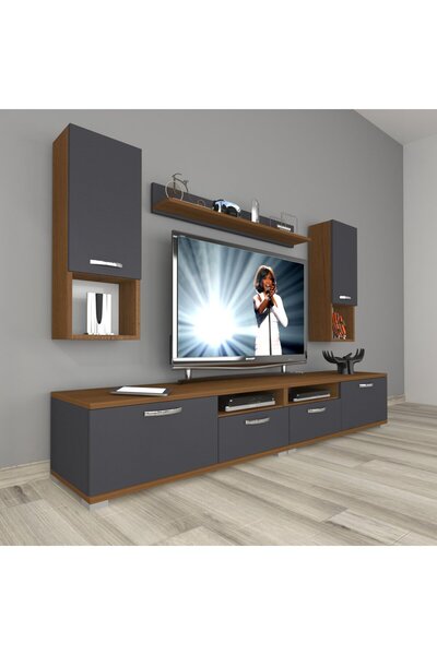 Decoraktiv Eko 5220da Mdf Tv Ünitesi Tv Sehpası - Ceviz - Antrasit