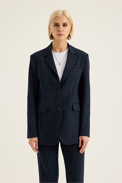 SEVİLEN Jachetă blazer cu dungi cu două fante