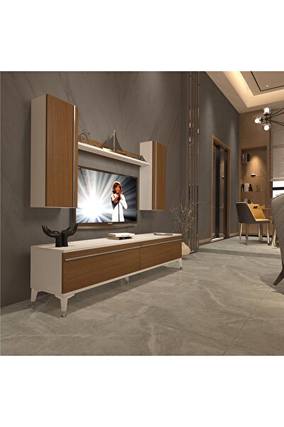 Decoraktiv Eko 7 Mdf Std Silver Tv Ünitesi Tv Sehpası - Beyaz - Ceviz