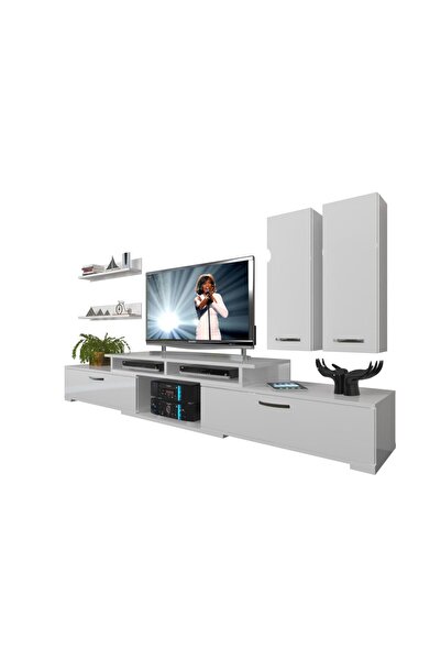 Decoraktiv Flex 5d130 Mdf Tv Ünitesi Tv Sehpası - Parlak Beyaz
