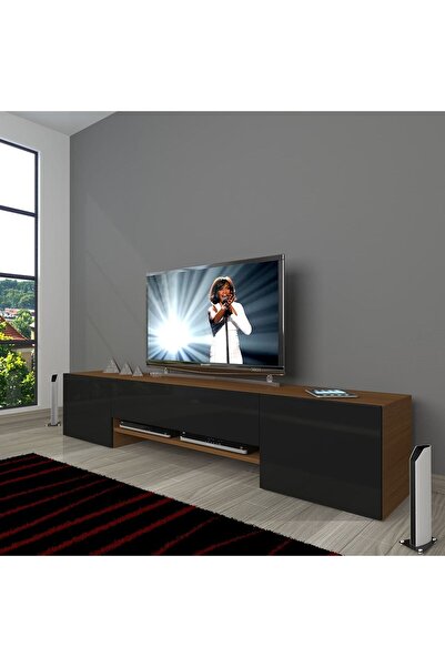 Decoraktiv 1e1 Slm Tv Ünitesi Tv Sehpası - Ceviz - Siyah