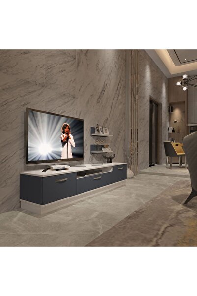 Decoraktiv Trendstyle 4 Mdf Tv Ünitesi Tv Sehpası - Beyaz - Antrasit