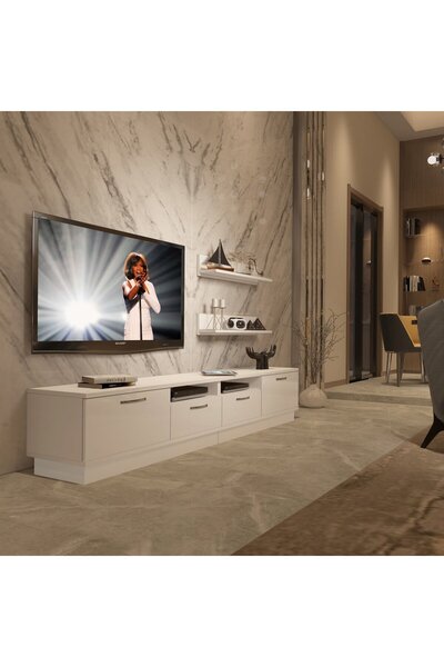 Decoraktiv Trendstyle 220r Mdf Tv Ünitesi Tv Sehpası - Parlak Beyaz